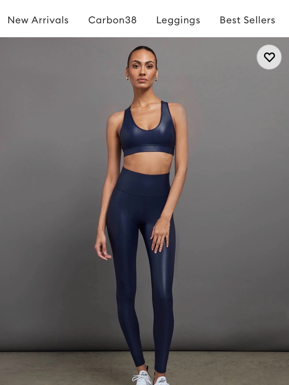 Carbon38 Navy Blazer Shiny Action Bra 2.0